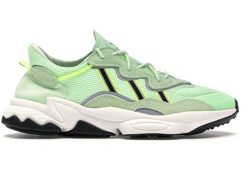 adidas ozweego glow green|Adidas originals OZWEEGO knit.